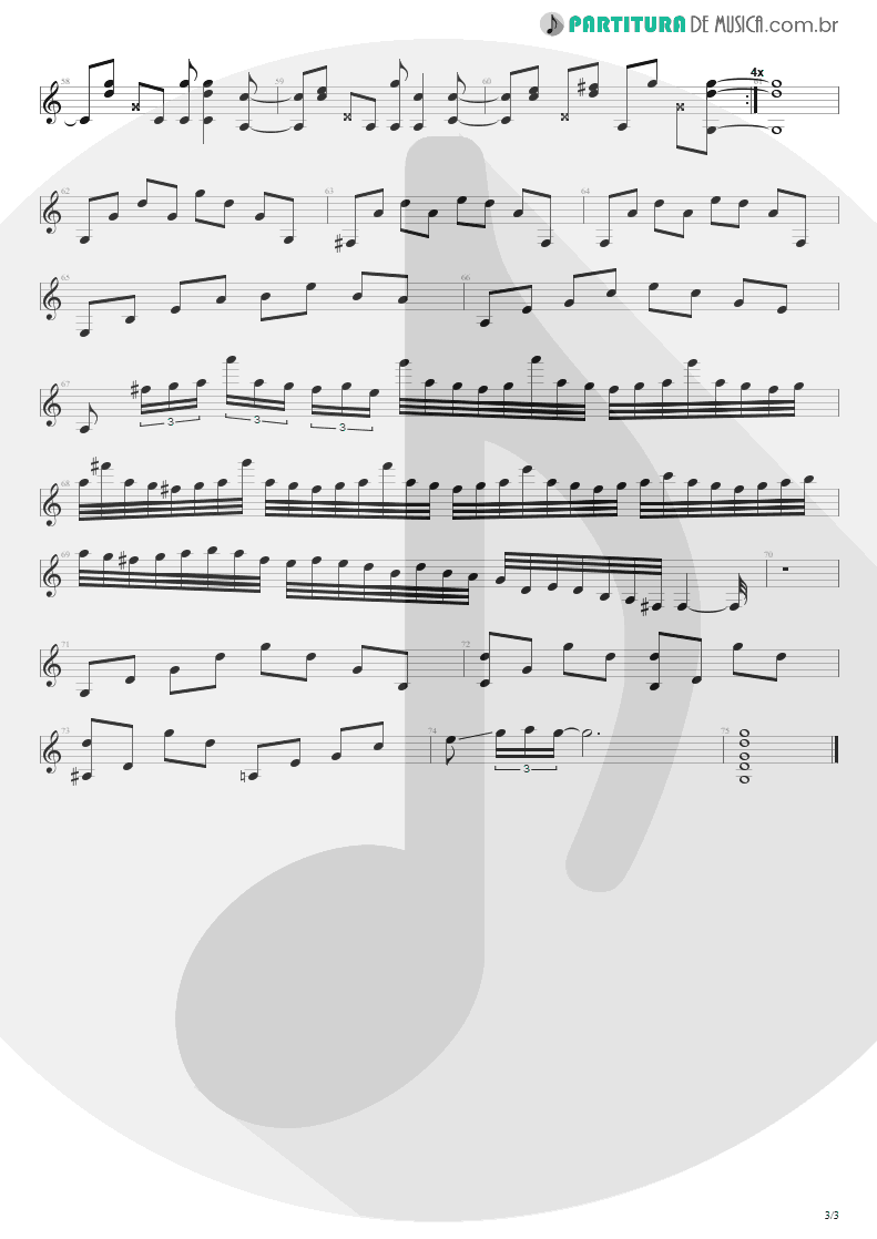 Partitura de musica de Violão - More Than Words | Extreme | Extreme II: Pornograffitti 1990 - pag 3