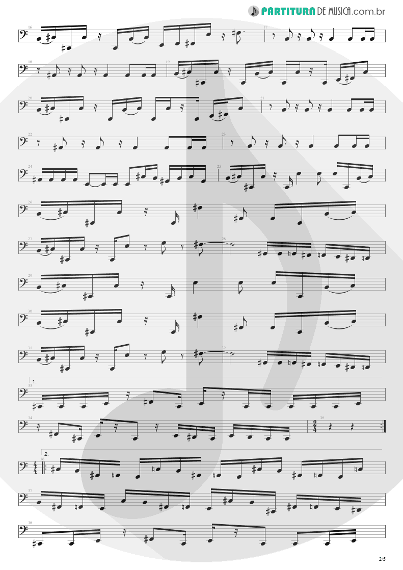 Partitura de musica de Baixo Elétrico - Cynical | Extreme | Waiting for the Punchline 1995 - pag 2