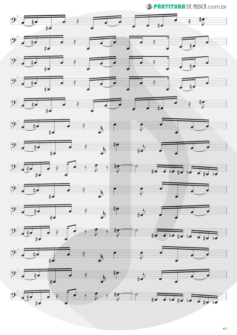 Partitura de musica de Baixo Elétrico - Cynical | Extreme | Waiting for the Punchline 1995 - pag 4