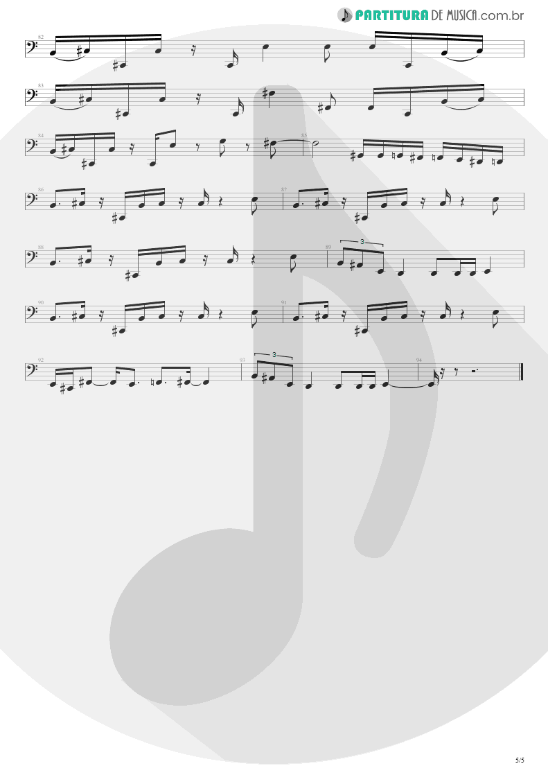 Partitura de musica de Baixo Elétrico - Cynical | Extreme | Waiting for the Punchline 1995 - pag 5