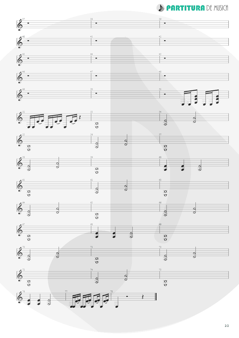 Partitura de musica de Guitarra Elétrica - We Care a Lot | Faith No More | We Care A Lot 1985 - pag 2