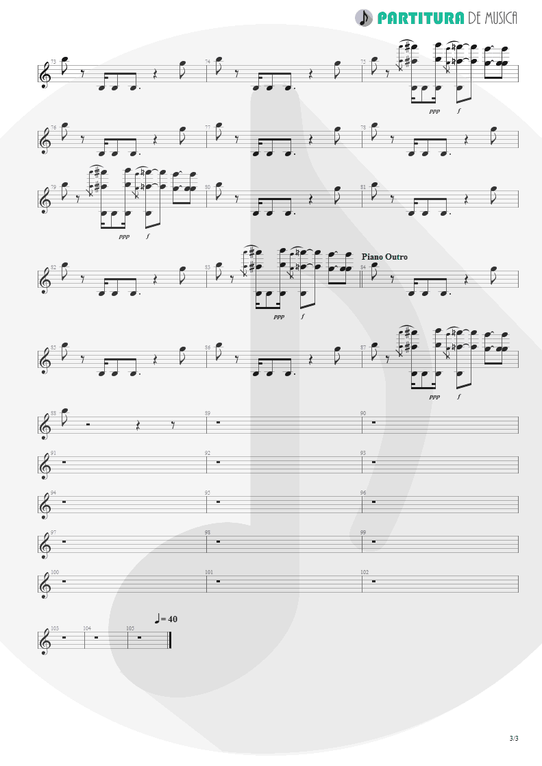 Partitura de musica de Canto - Epic | Faith No More | The Real Thing 1989 - pag 3