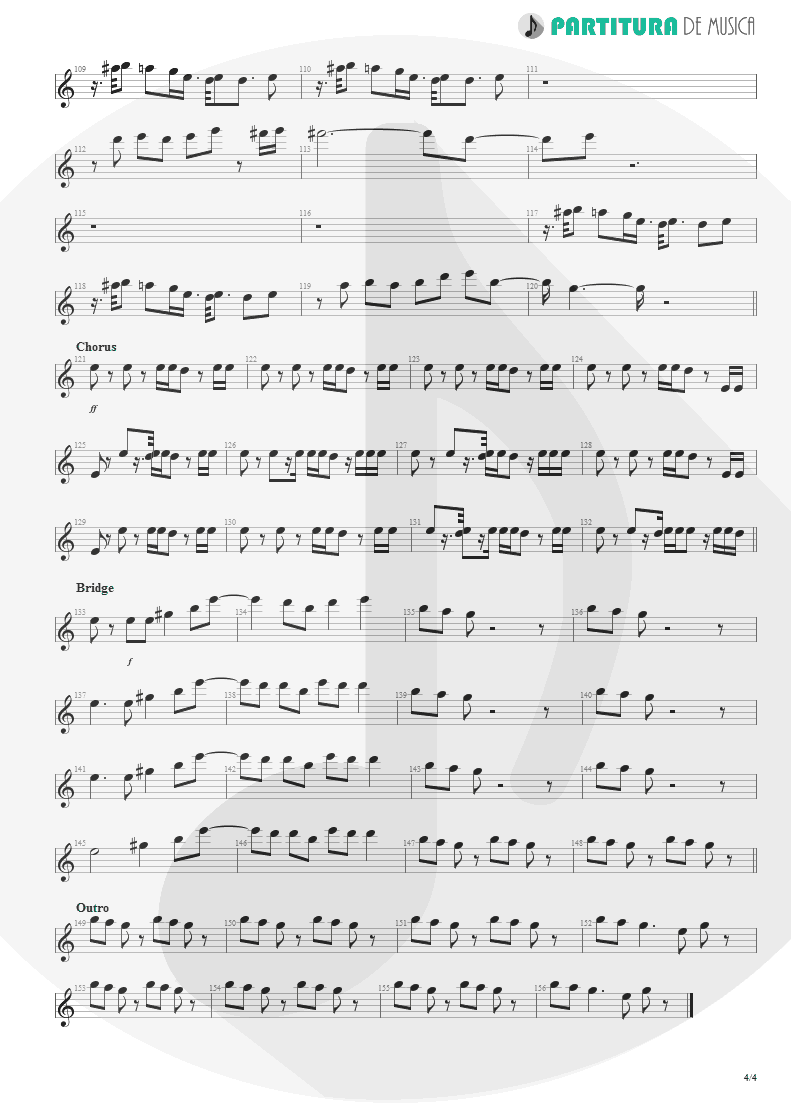 Partitura de musica de Canto - The Real Thing | Faith No More | The Real Thing 1989 - pag 4