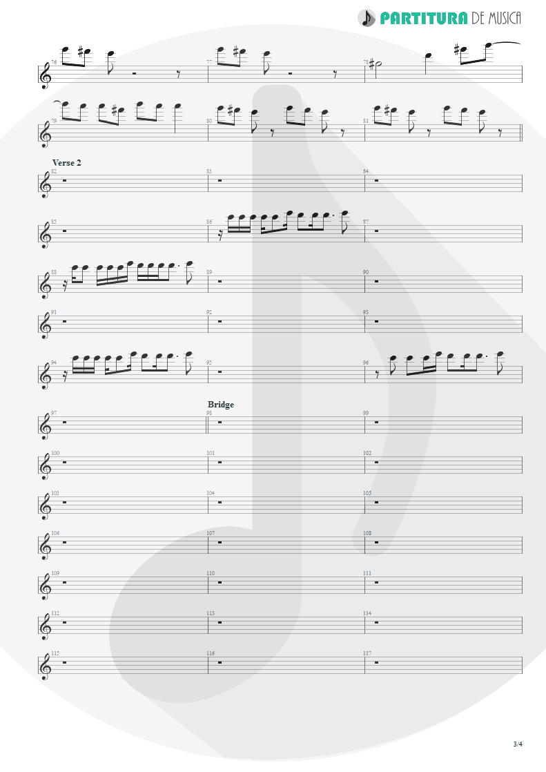 Partitura de musica de Canto - The Real Thing | Faith No More | The Real Thing 1989 - pag 3