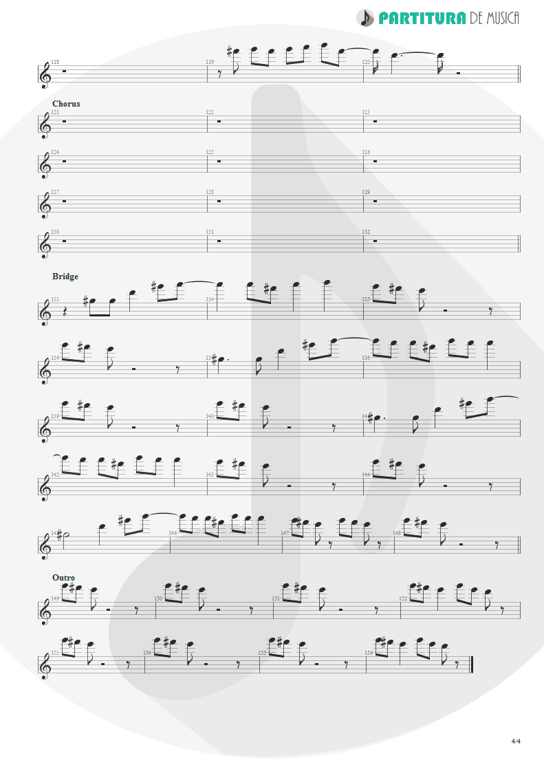 Partitura de musica de Canto - The Real Thing | Faith No More | The Real Thing 1989 - pag 4