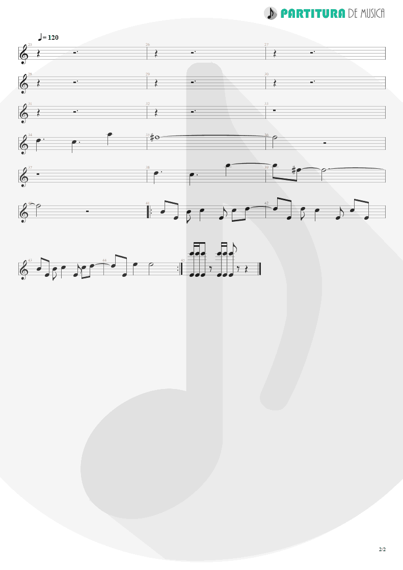 Partitura de musica de Piano - Crack Hitler | Faith No More | Angel Dust 1992 - pag 2