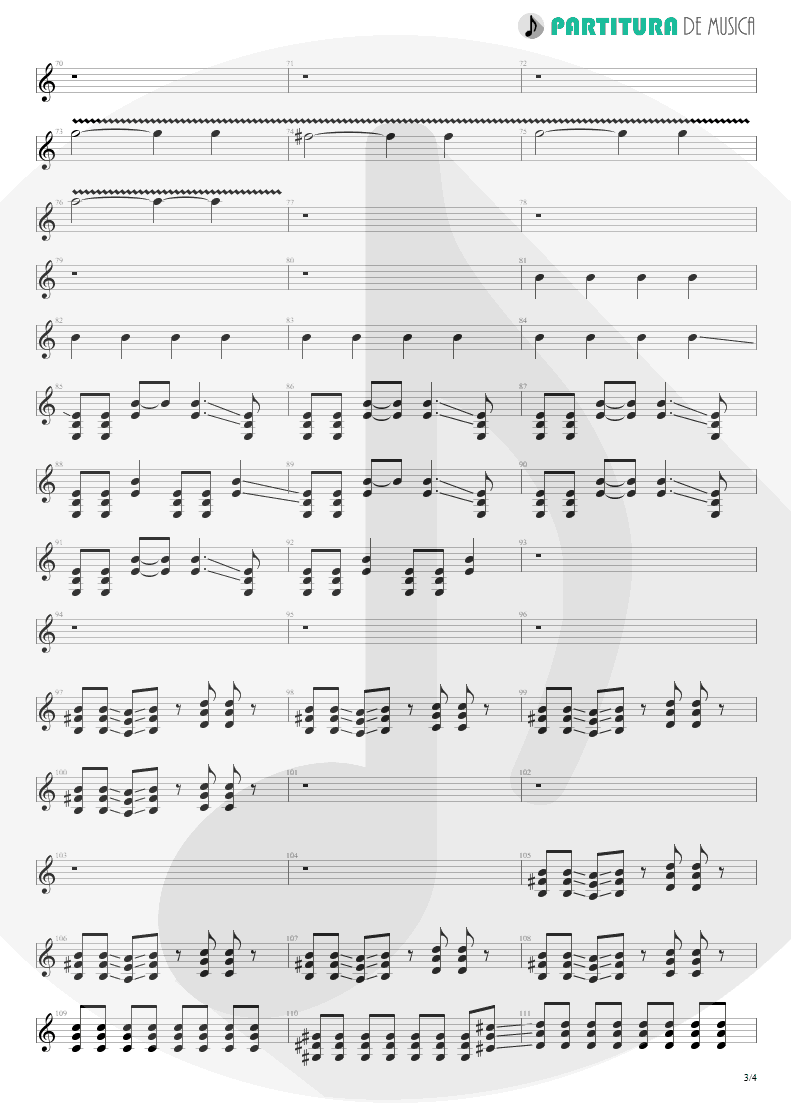 Partitura de musica de Guitarra Elétrica - Digging The Grave | Faith No More | King for a Day... Fool for a Lifetime 1995 - pag 3