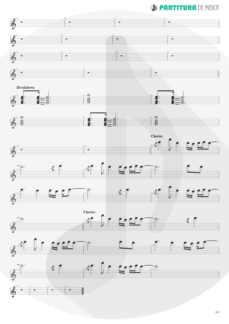 Partitura de musica de Piano - Evidence | Faith No More | King for a Day... Fool for a Lifetime 1995 - pag 3