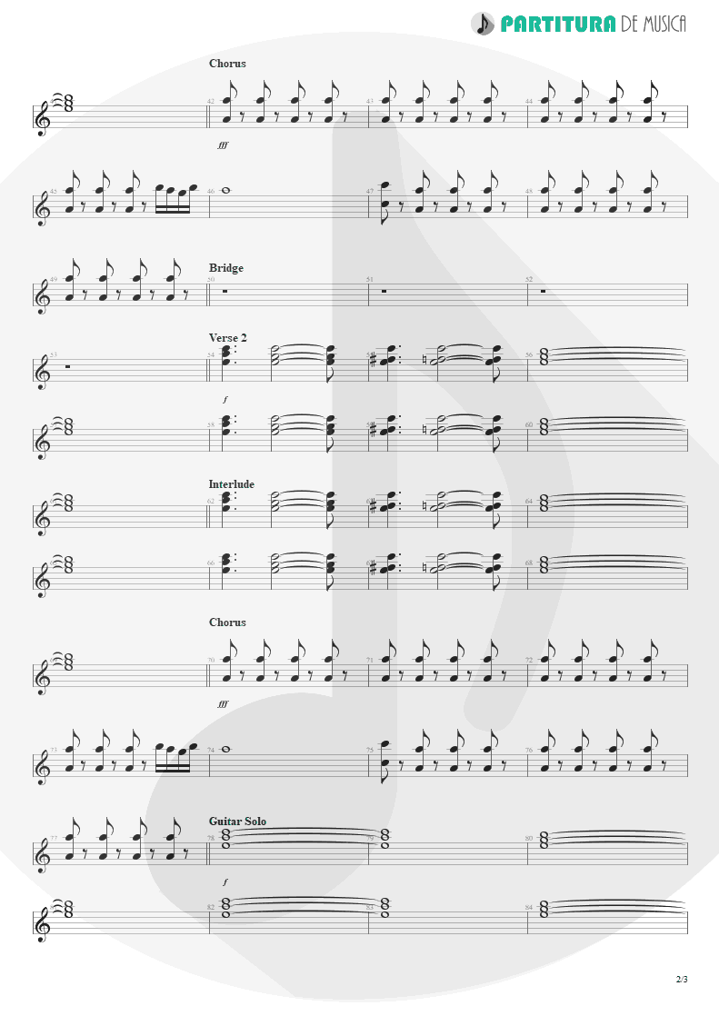 Partitura de musica de Teclado - Evidence | Faith No More | King for a Day... Fool for a Lifetime 1995 - pag 2