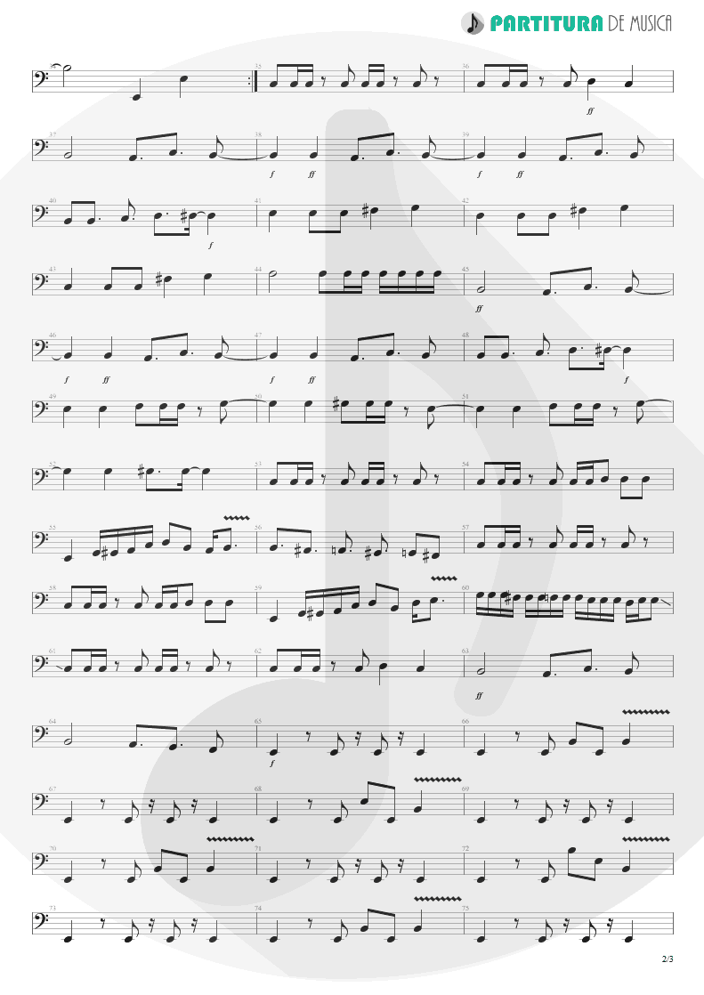 Partitura de musica de Baixo Elétrico - King For A Day | Faith No More | King for a Day... Fool for a Lifetime 1995 - pag 2