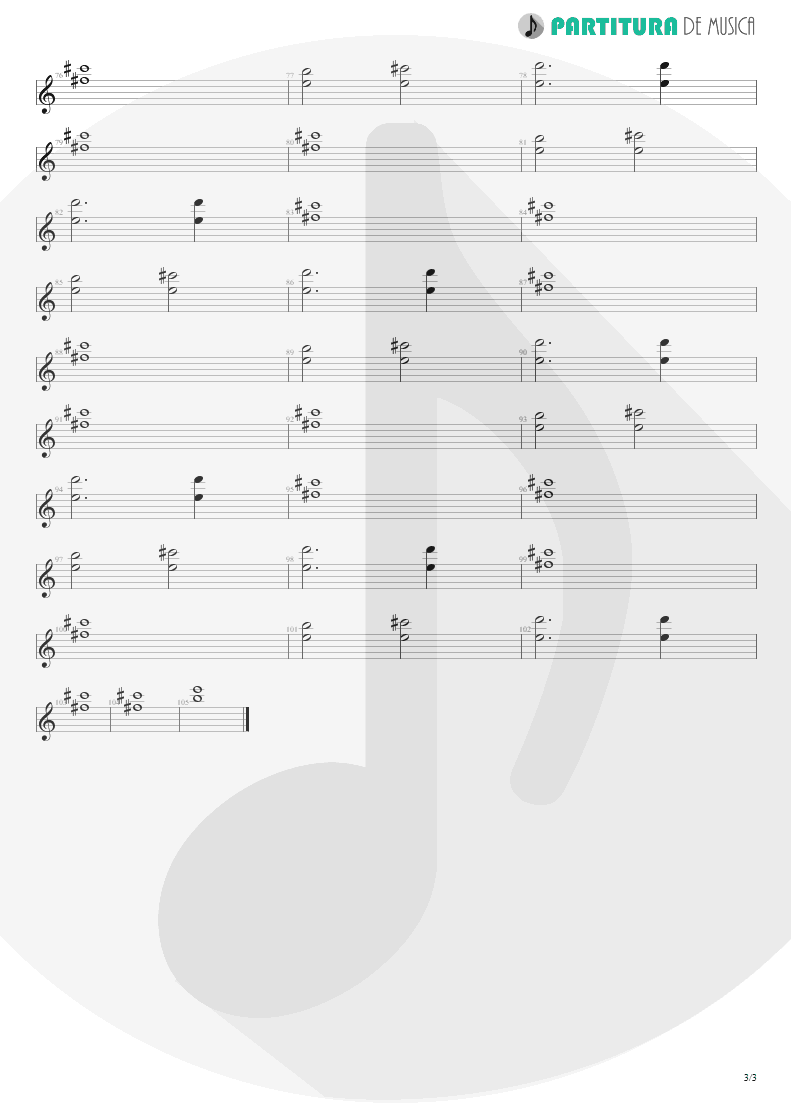 Partitura de musica de Teclado - King For A Day | Faith No More | King for a Day... Fool for a Lifetime 1995 - pag 3