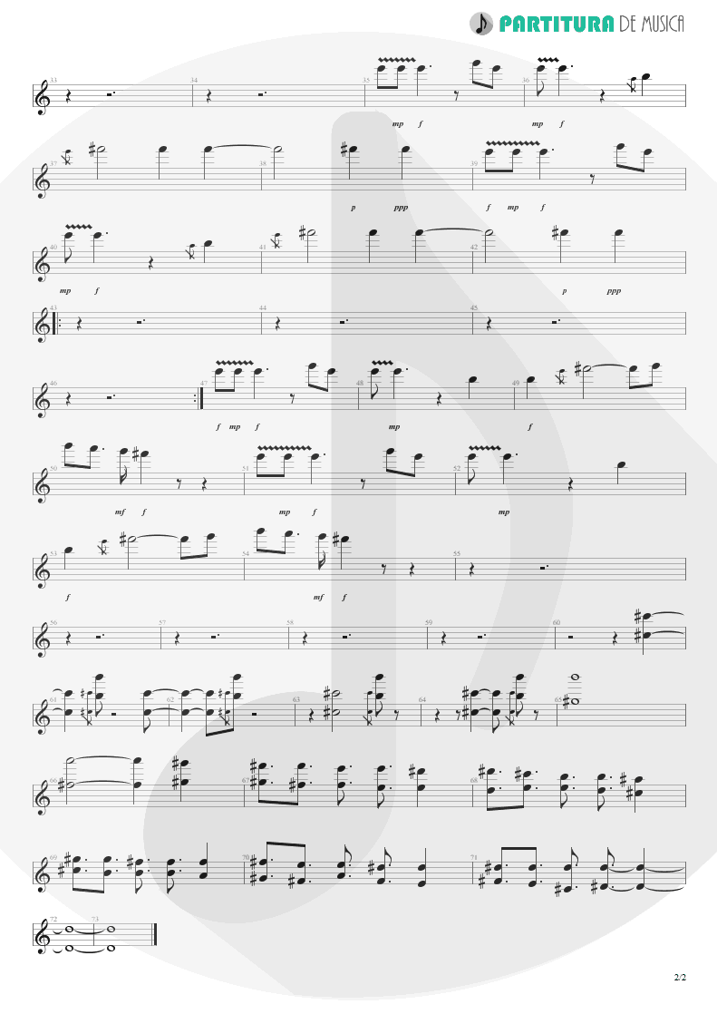 Partitura de musica de Canto - Stripsearch | Faith No More | Album of the Year 1997 - pag 2