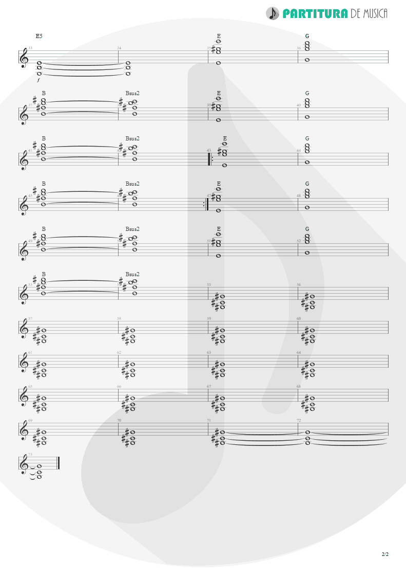 Partitura de musica de Teclado - Stripsearch | Faith No More | Album of the Year 1997 - pag 2