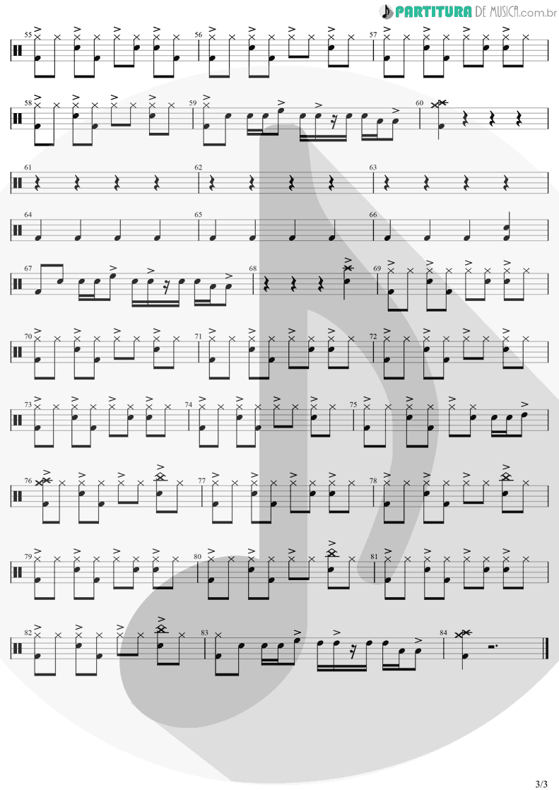 Partitura de musica de Bateria - Sit Next To Me | Foster The People | Sacred Hearts Club 2017 - pag 3