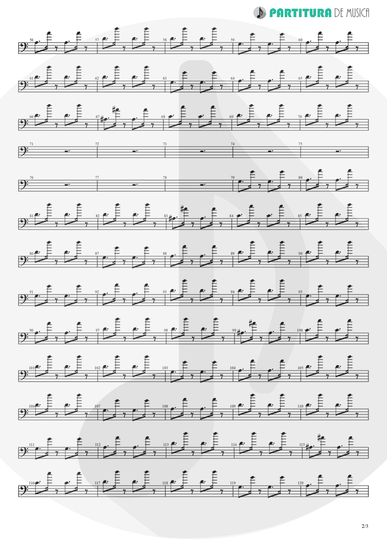 Partitura de musica de Baixo Elétrico - Fanfare and Lucca Theme | Games | Nintendo Game Club 1995 - pag 2