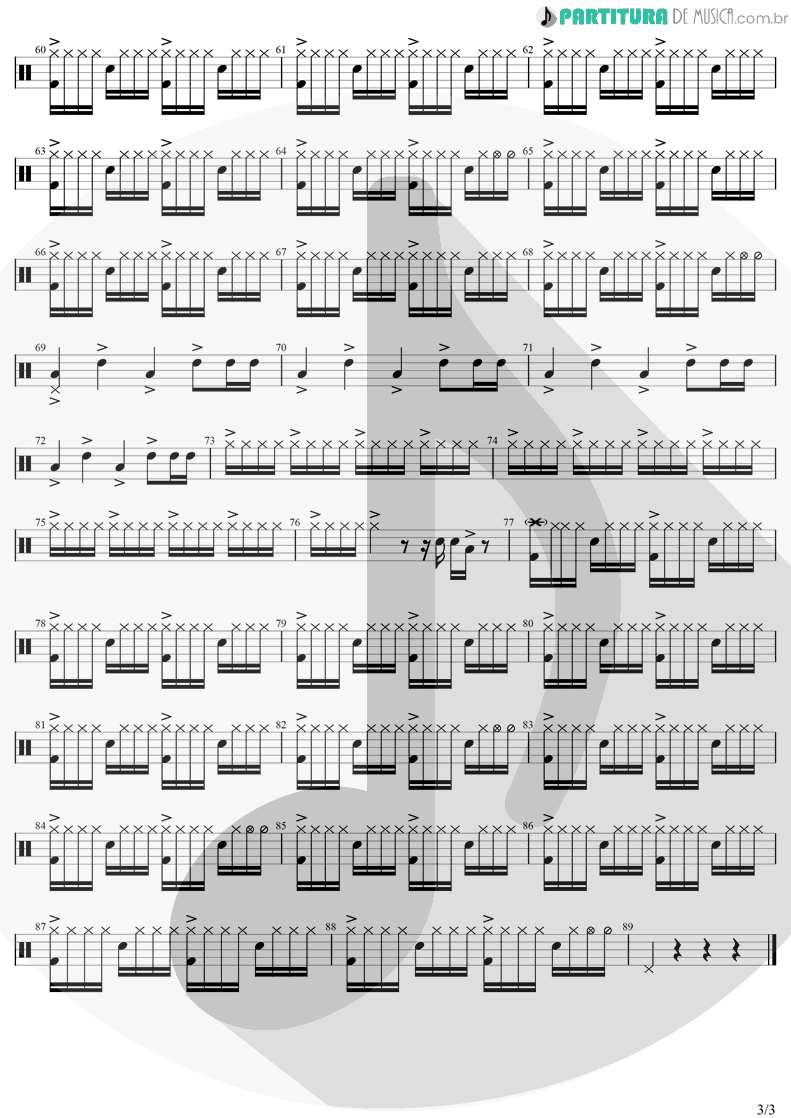 Partitura de musica de Bateria - Adore You | Harry Styles | Fine Line 2019 - pag 3