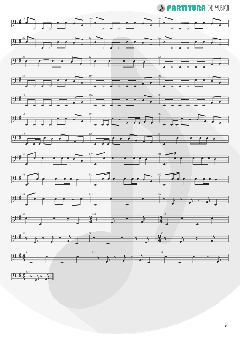 Partitura de musica de Baixo Elétrico - Barracuda | Heart | Little Queen 1977 - pag 3