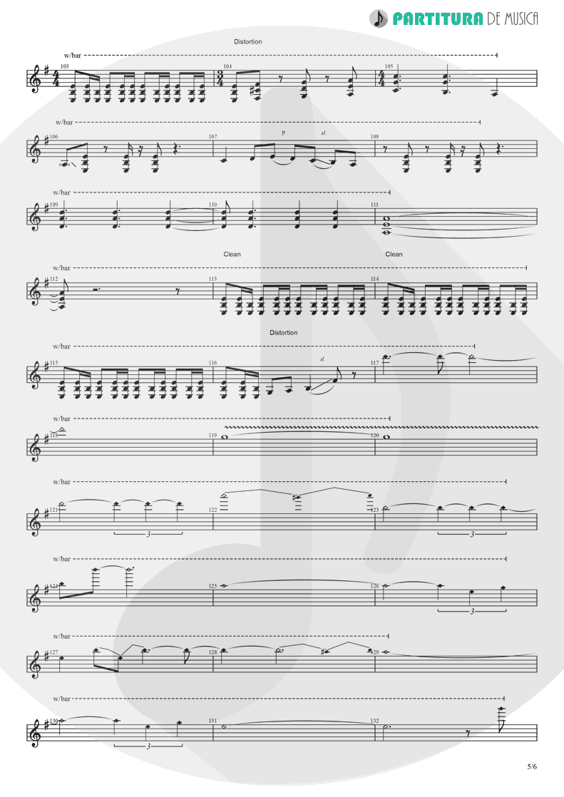 Partitura de musica de Guitarra Elétrica - Barracuda | Heart | Little Queen 1977 - pag 5