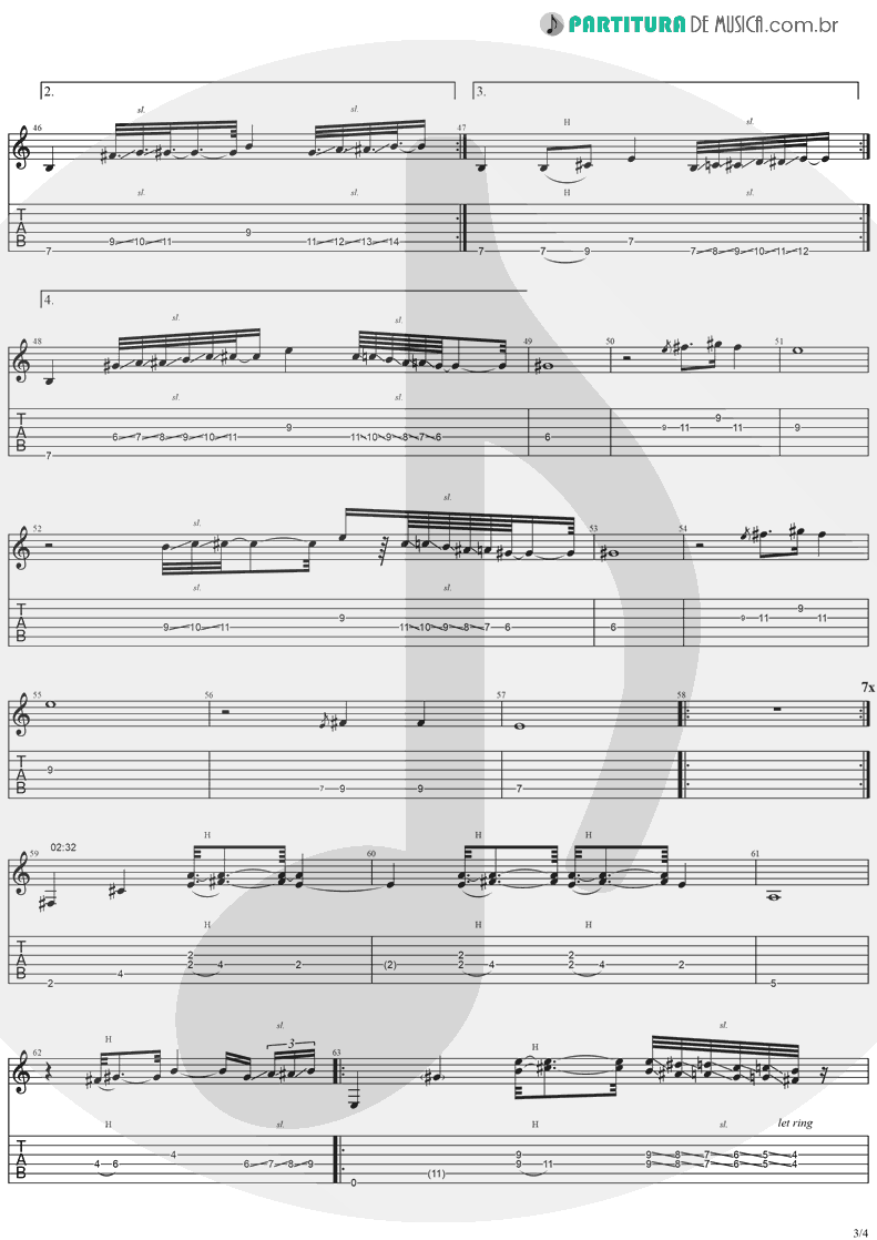 Tablatura + Partitura de musica de Violão - F-Stop Blues | Jack Johnson | Brushfire Fairytales 2002 - pag 3
