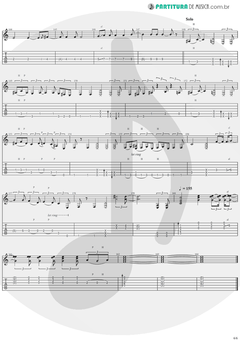 Tablatura + Partitura de musica de Violão - Taylor | Jack Johnson | On And On 2003 - pag 6