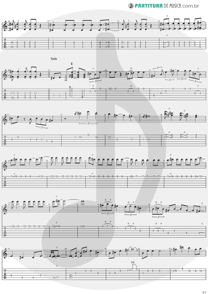 Tablatura + Partitura de musica de Violão - Moonshine | Jack Johnson | Thicker Than Water 2003 - pag 2