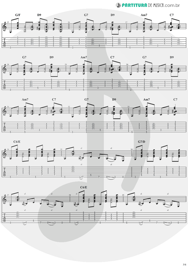 Tablatura + Partitura de musica de Violão - Banana Pancakes | Jack Johnson | In Between Dreams 2005 - pag 3