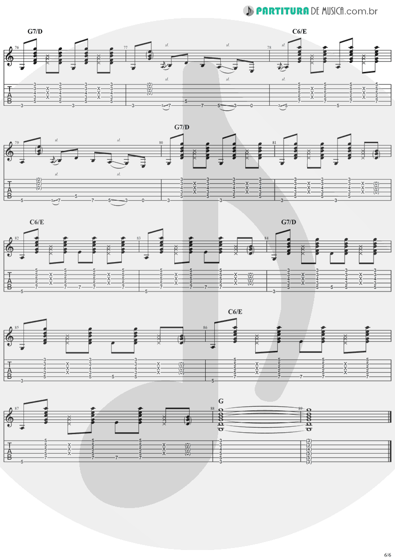 Tablatura + Partitura de musica de Violão - Banana Pancakes | Jack Johnson | In Between Dreams 2005 - pag 6