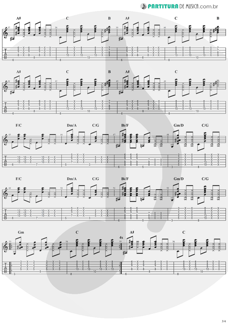 Tablatura + Partitura de musica de Violão - Better Together | Jack Johnson | In Between Dreams 2005 - pag 3