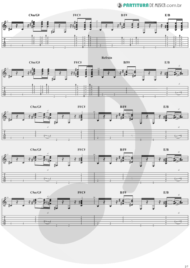 Tablatura + Partitura de musica de Violão - Good People | Jack Johnson | In Between Dreams 2005 - pag 2