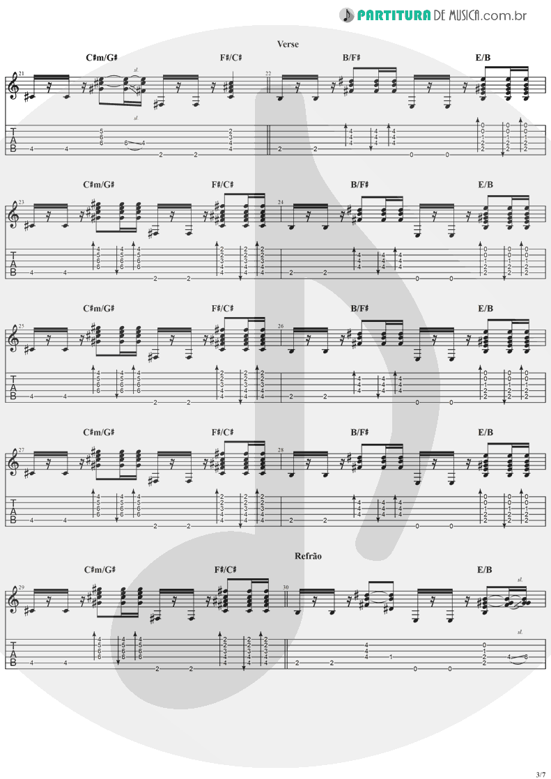 Tablatura + Partitura de musica de Violão - Good People | Jack Johnson | In Between Dreams 2005 - pag 3