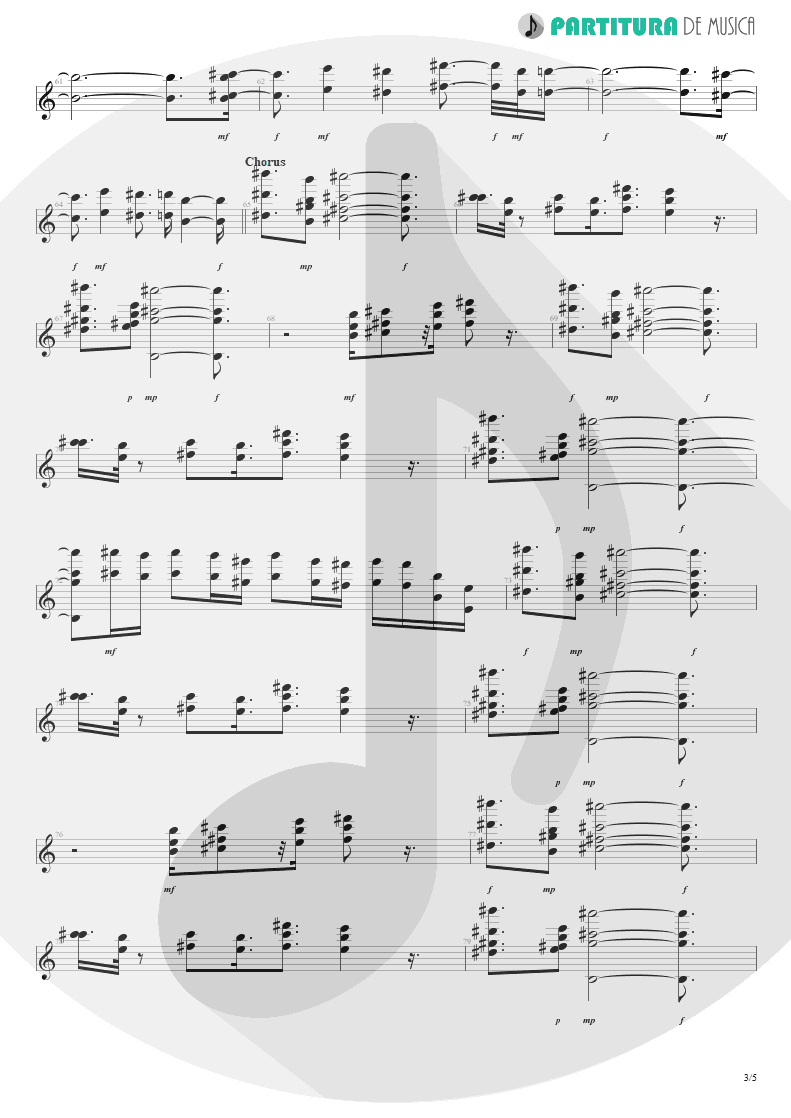 Partitura de musica de Teclado - Cosmic Girl | Jamiroquai | Travelling Without Moving 1996 - pag 3