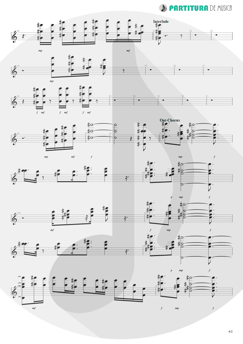 Partitura de musica de Teclado - Cosmic Girl | Jamiroquai | Travelling Without Moving 1996 - pag 4