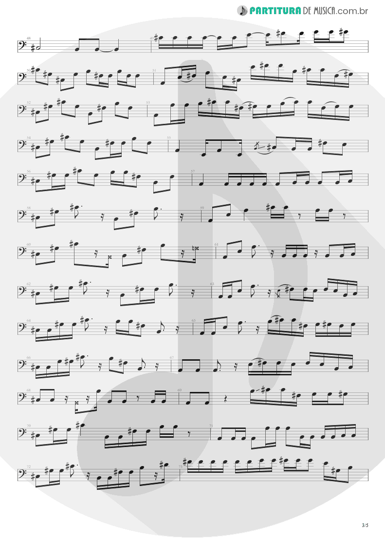 Partitura de musica de Baixo Elétrico - All Along The Watchtower | Jimi Hendrix | Electric Ladyland 1968 - pag 3