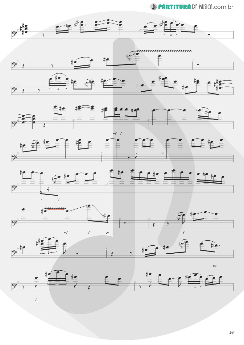 Partitura de musica de Baixo Elétrico - All Along The Watchtower | Jimi Hendrix | Electric Ladyland 1968 - pag 2