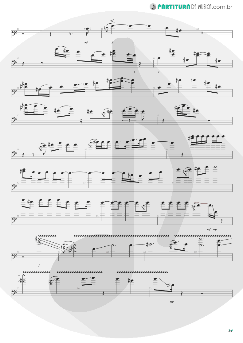 Partitura de musica de Baixo Elétrico - All Along The Watchtower | Jimi Hendrix | Electric Ladyland 1968 - pag 3