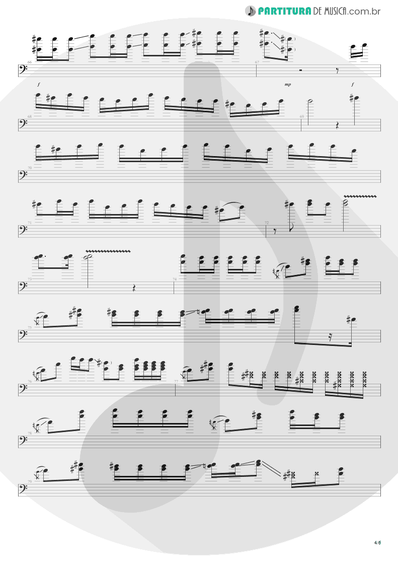 Partitura de musica de Baixo Elétrico - All Along The Watchtower | Jimi Hendrix | Electric Ladyland 1968 - pag 4