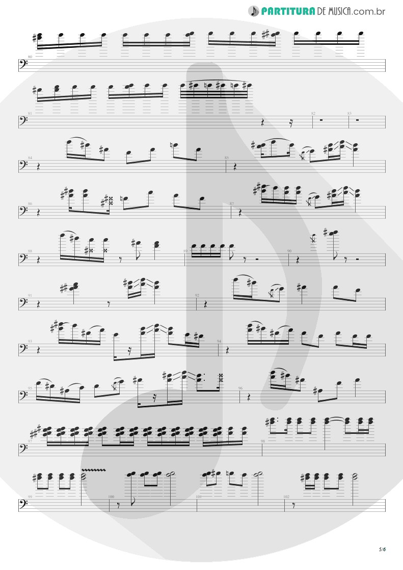 Partitura de musica de Baixo Elétrico - All Along The Watchtower | Jimi Hendrix | Electric Ladyland 1968 - pag 5