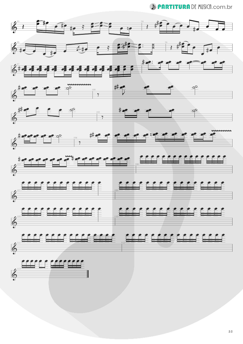 Partitura de musica de Guitarra Elétrica - All Along The Watchtower | Jimi Hendrix | Electric Ladyland 1968 - pag 5