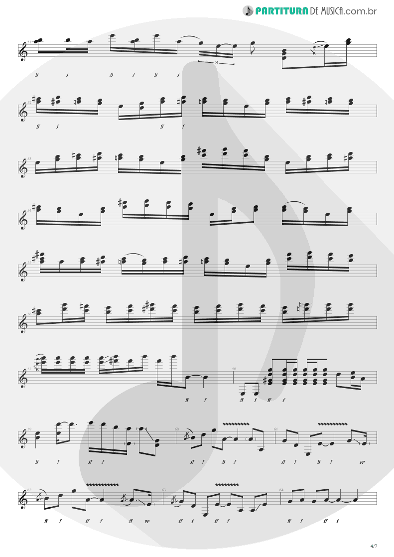 Partitura de musica de Guitarra Elétrica - Purple Haze | Jimi Hendrix | Live at the Royal Albert Hall 1969 - pag 4