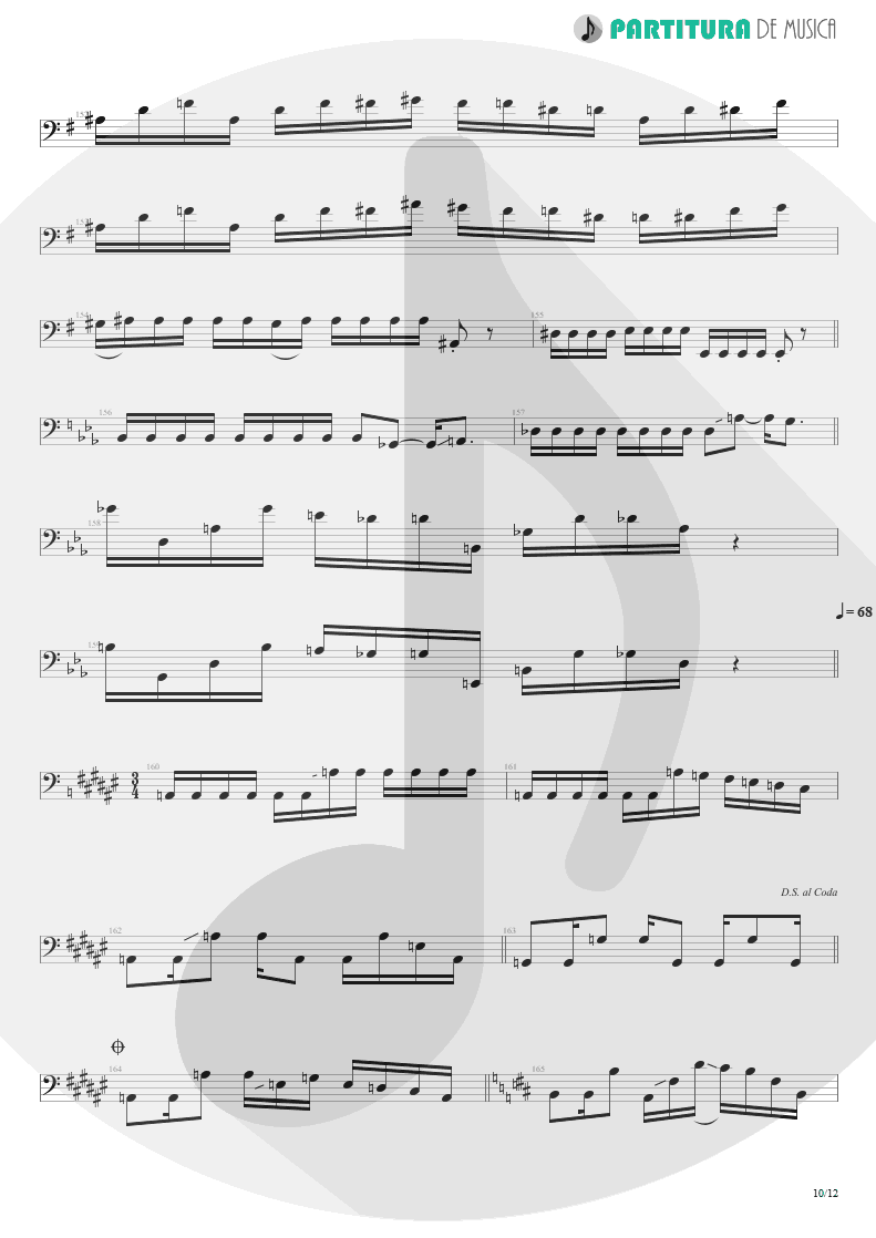 Partitura de musica de Baixo Elétrico - Damage Control | John Petrucci | Suspended Animation 2005 - pag 10