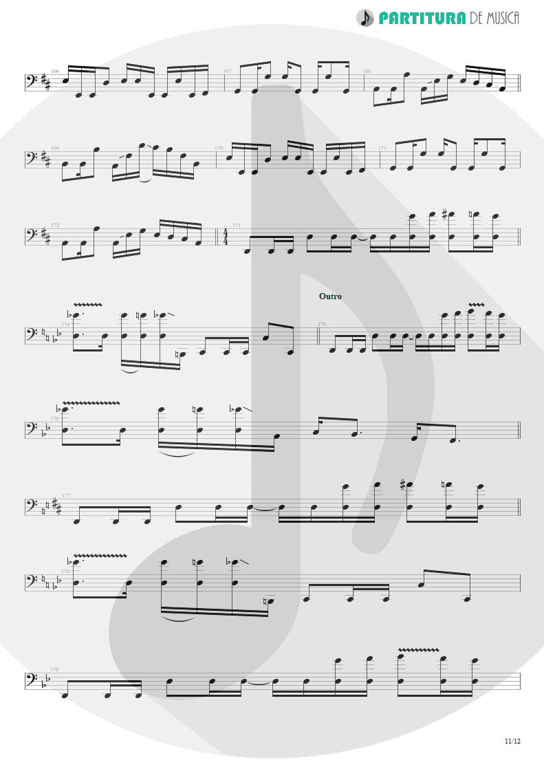 Partitura de musica de Baixo Elétrico - Damage Control | John Petrucci | Suspended Animation 2005 - pag 11