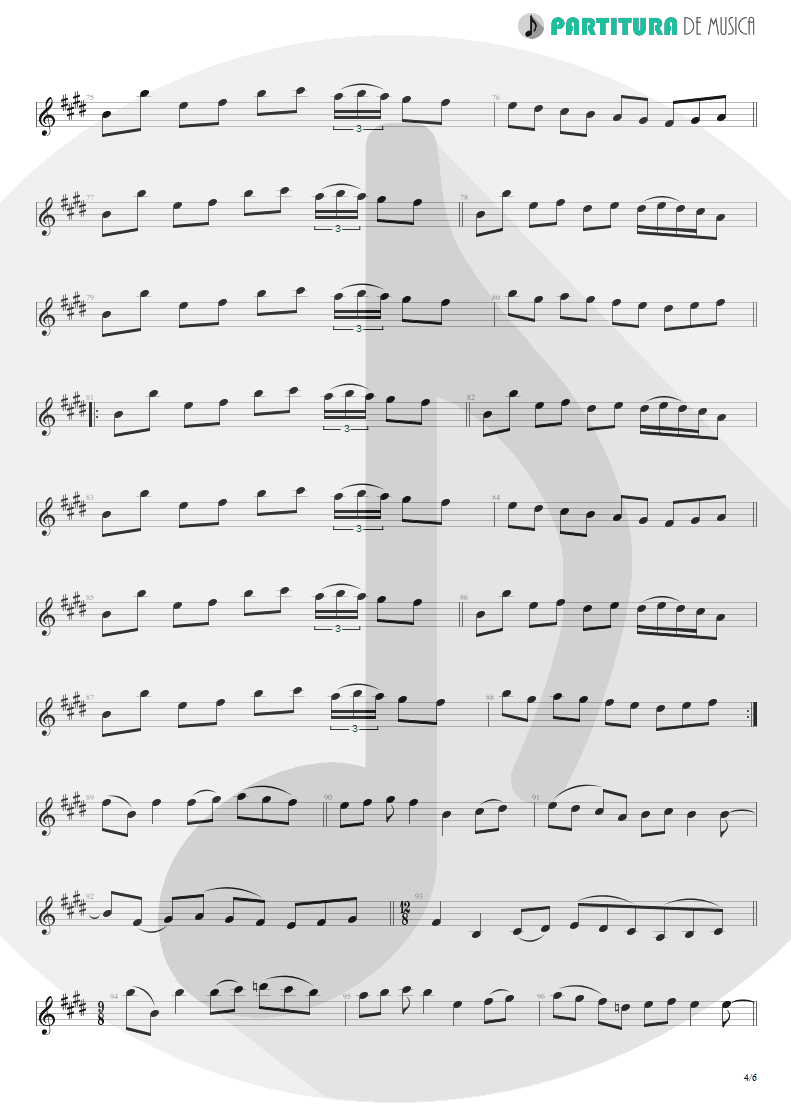 Partitura de musica de Guitarra Elétrica - Glasgow Kiss | John Petrucci | Suspended Animation 2005 - pag 4