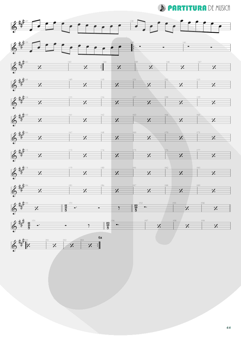 Partitura de musica de Guitarra Elétrica - Glasgow Kiss | John Petrucci | Suspended Animation 2005 - pag 6