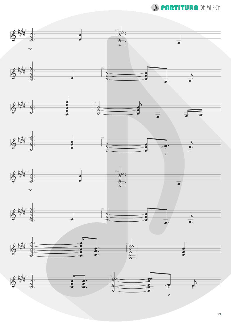 Partitura de musica de Guitarra Elétrica - Glasgow Kiss | John Petrucci | Suspended Animation 2005 - pag 5