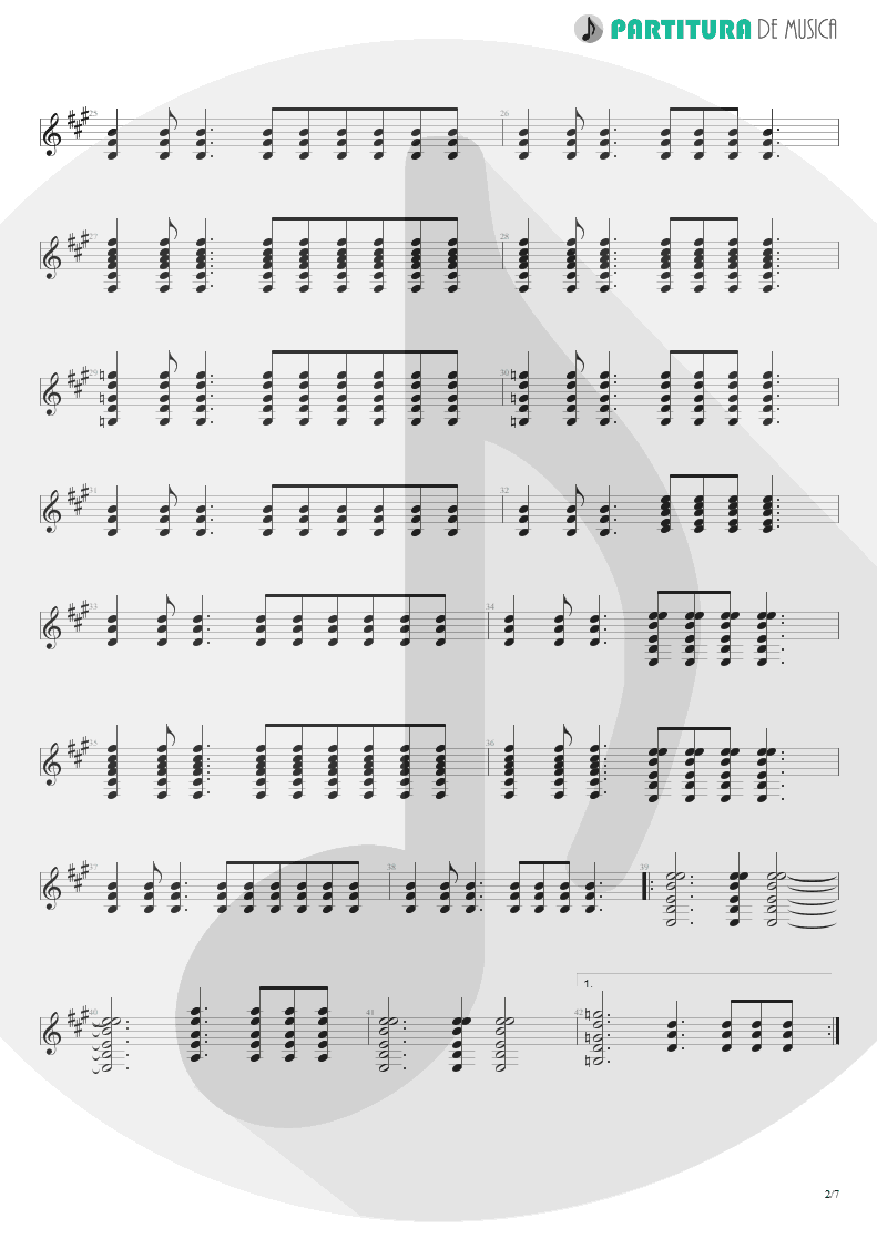 Partitura de musica de Violão - Glasgow Kiss | John Petrucci | Suspended Animation 2005 - pag 2