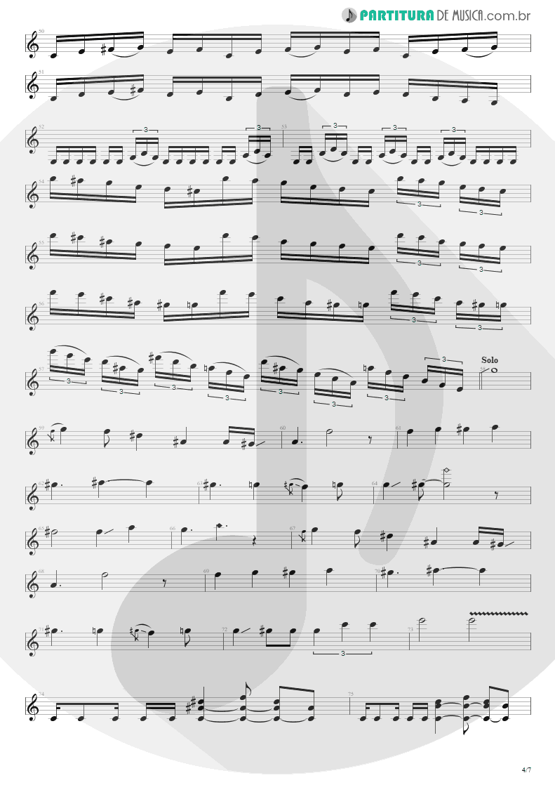 Partitura de musica de Guitarra Elétrica - Enfermo | Kiko Loureiro | No Gravity 2005 - pag 4