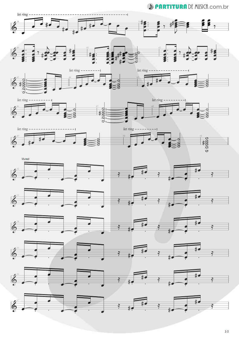 Partitura de musica de Guitarra Elétrica - No Gravity | Kiko Loureiro | No Gravity 2005 - pag 3