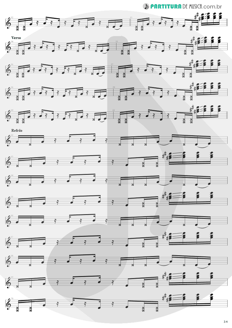 Partitura de musica de Guitarra Elétrica - Always On The Run | Lenny Kravitz | Mama Said 1991 - pag 3