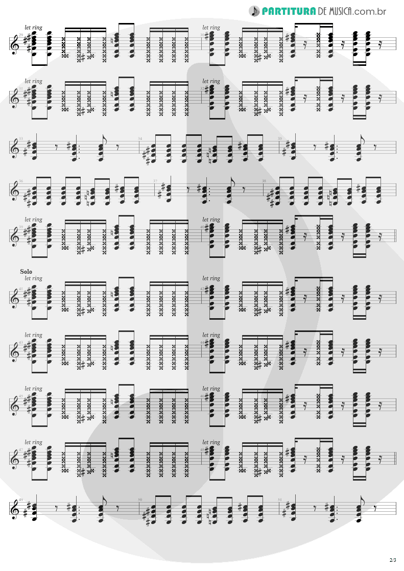 Partitura de musica de Violão - Fields Of Joy | Lenny Kravitz | Mama Said 1991 - pag 2