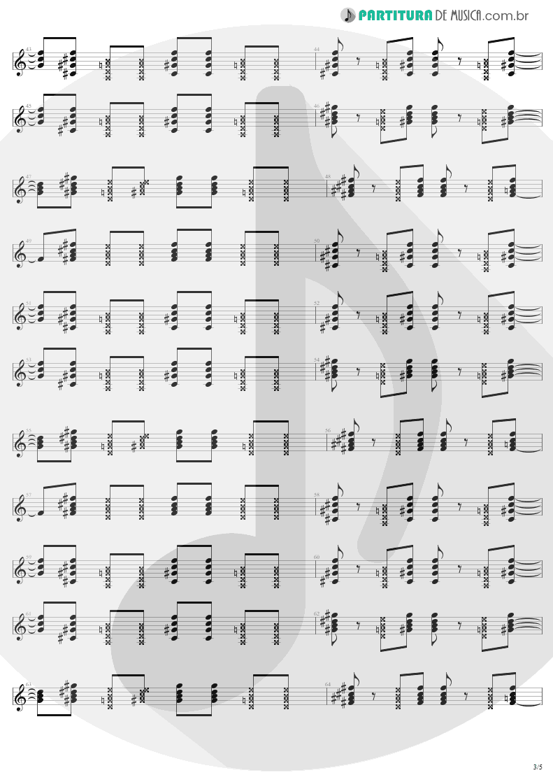 Partitura de musica de Guitarra Elétrica - It Ain't Over Till It's Over | Lenny Kravitz | Mama Said 1991 - pag 3